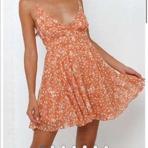 Hello Molly Running Down a Dream Orange Mini Dress